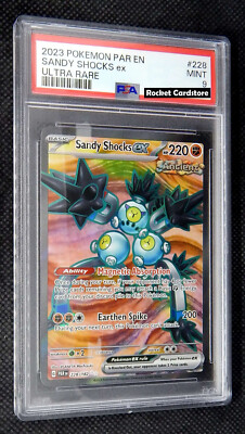 Pokemon Sandy Shocks ex Full Art Sandfell EN 228/182 Paradox Rift PSA 9 Mint
