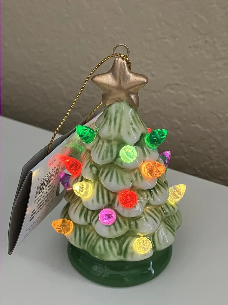 🎄Light Up Ceramic Christmas Tree Ornament Green From 🎄 eBay