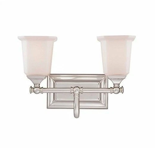 Quoizel NL8602BN Two Light Vanity Bath Fixture, Brushed Nickel Finish - 2 Pack - Picture 2 of 2