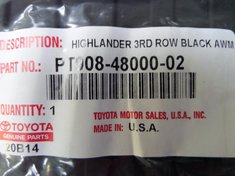 Alfombrillas de goma para todo tipo de clima Toyota Highlander 08-13 de fábrica con tercer fabricante original OEM Foto 2 de 2