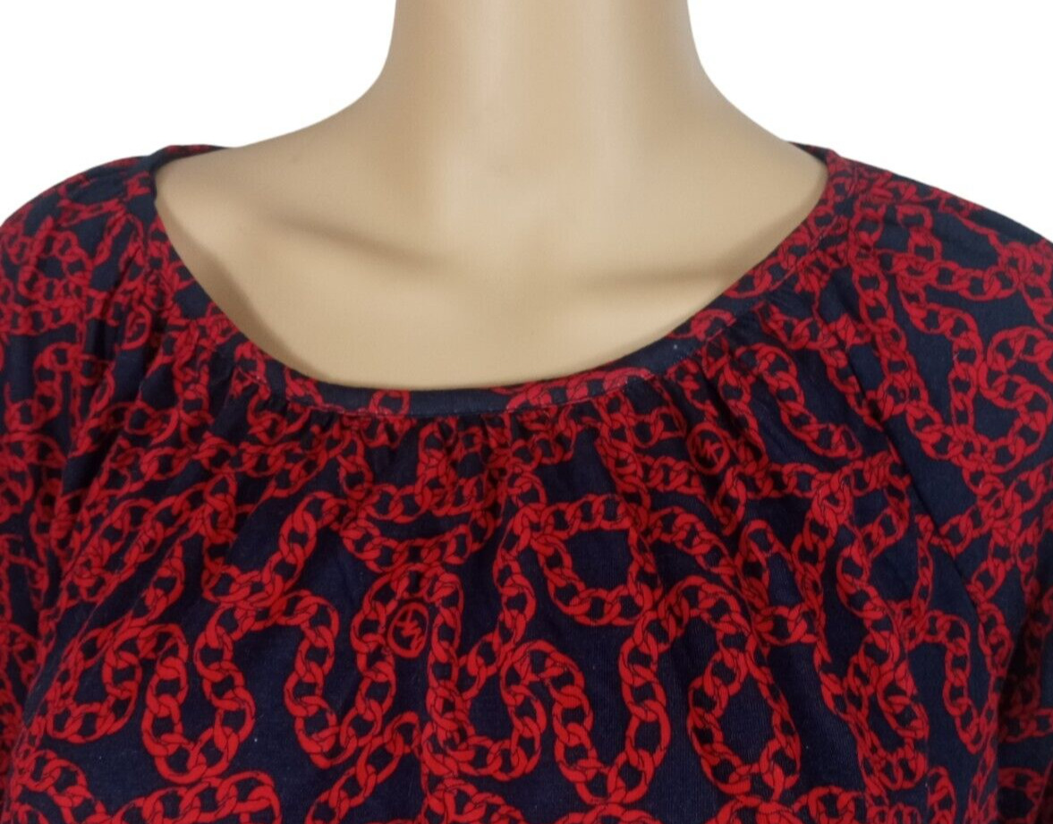 MICHAEL KORS Red and Blue Blouse - image 2