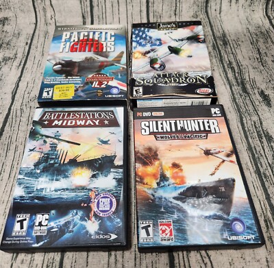 Lot Of 4 PC Games Flight Planes Aircraft Fighters Midway FLIGHT SIMULATORS