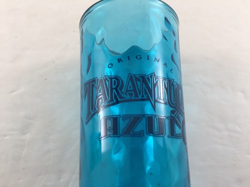 Set Of (2) Original Tarantula Azul Double Shot Glass Dimpled Aqua Blue 4” Tall - Picture 6 of 6