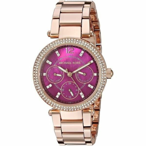 purple michael kors watch women's