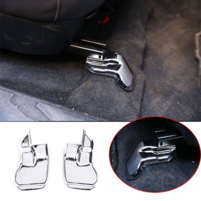 2*Chrome ABS Seat Base Protective Decorative Cover Fit For T@yota T@coma 2017-19