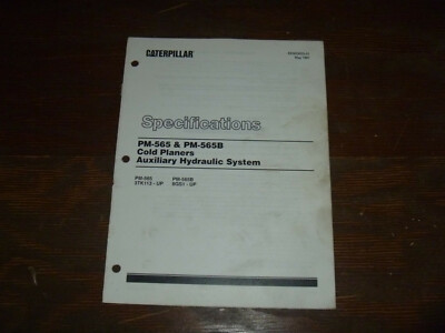 CAT Caterpillar PM-565B Cold Planer Hydraulic System Spec Service Repair Manual