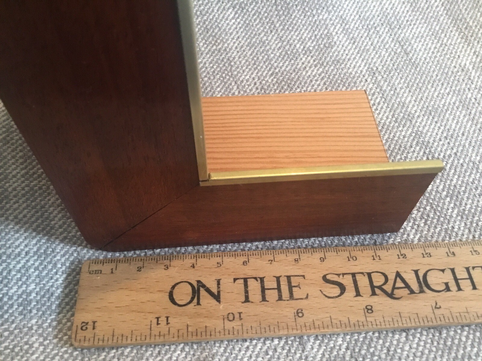 Artisan Dolls House Miniature Mahogany&Pine Shop/Bar Counter With Brass