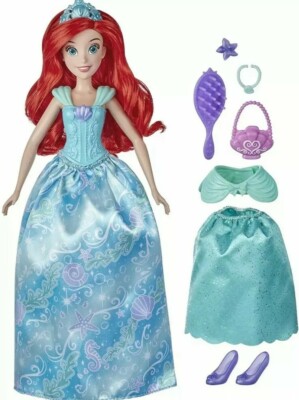 Disney Princess Style Surprise Ariel Fashion Doll with 9 Surprise Little Mermaid