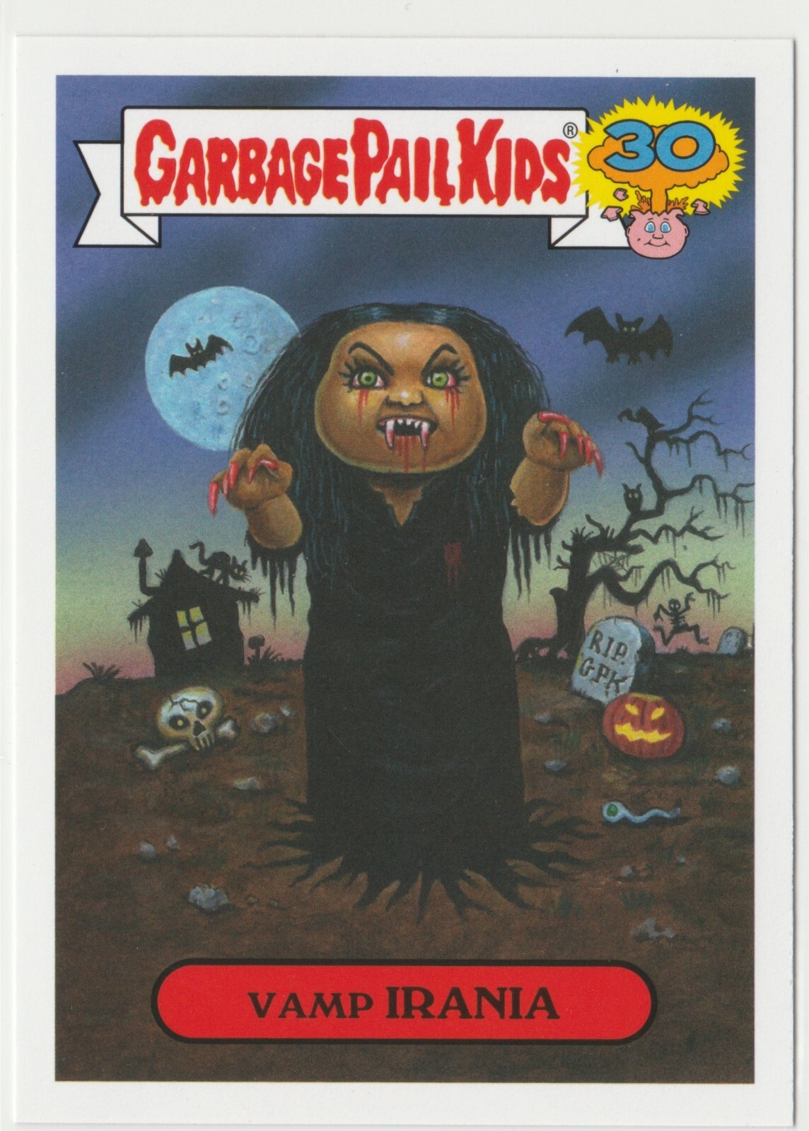 Vamp Irania Garbage Pail Kids GPK 2015 30th Anniversary Series Card #2a