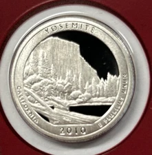 2010 S SILVER PROOF YOSEMITE NATIONAL PARK QUARTER 90% SILVER - SHIPS FREE