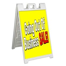 GOING OUT OF BUSINESS SALE Signicade 24x36 Aframe Sidewalk Sign Banner Decal