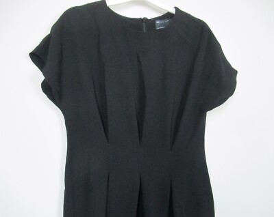 white christmas dresses ASOS DESIGN nipped in waist long sleeve mini dress in black