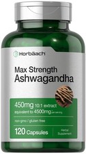 Ashwagandha Capsules  4500 mg  120 Count  by Horbaach