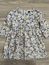 Tea Collection Girl's Dress Size 6 Floral EUC 100 Cotton