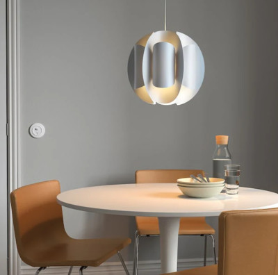 Ikea TRUBBNATE Pendant Ceiling Lamp Shade, White 15'' - NEW