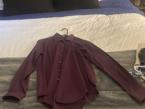 Van Heusen, Slim Fit Stretch, Medium Long Sleeve Men’s Violet Dress Shirt. - Picture 2 of 4