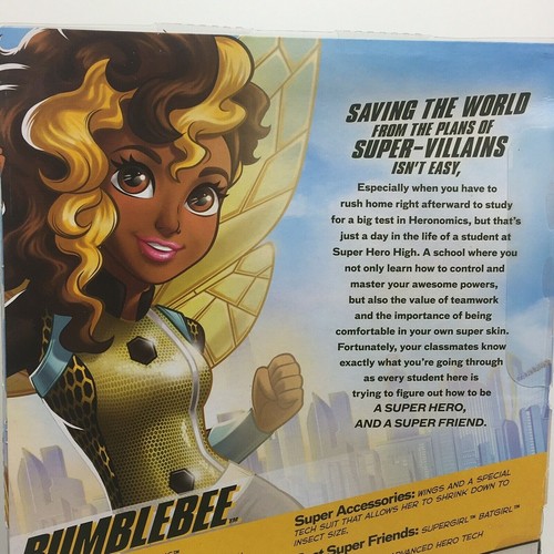 DC Super Hero Girls Bumblebee Action Figure Doll 12" Comics Student ID Card Bee - Picture 7 of 12