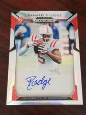 2019 Prizm Draft Picks Auto #189 DaMarkus Lodge Ole Miss B