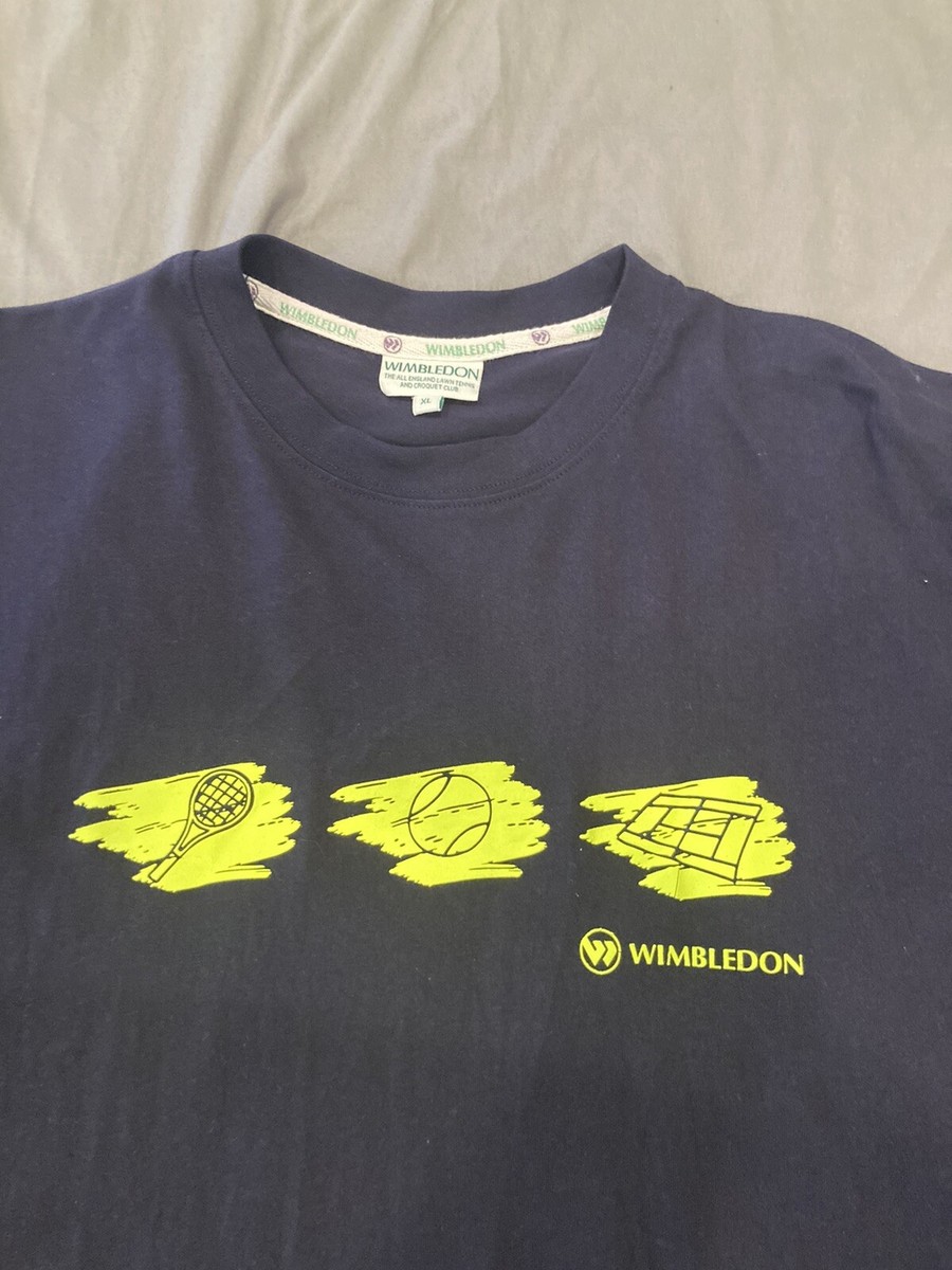 Vintage 90's Wimbledon Championships Shirt Navy All England Club