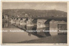 Postkarte - AK 1933 Trier, Alte Römerbrücke, Römerstadt, gelaufen