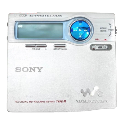 Sony MD Walkman MZ-R910 Portable Minidisc Player Only Sirver used