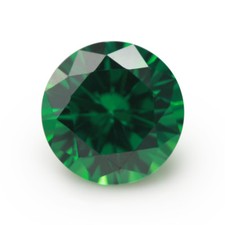 1~10.0mm Green Round Cut  Loose Cubic Zirconia Synthetic Emerald Gemtone