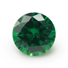1~10.0mm Green Round Cut  Loose Cubic Zirconia Synthetic Emerald Gemtone