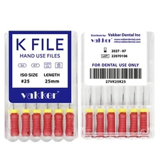 Vakker Dental Endodontic K Files Root Canal Hand Use 31/25/21mm Reamer #6-#60