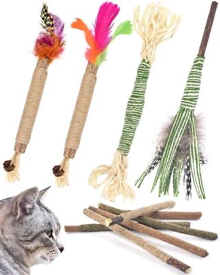 ERKOON Katzenminze Sticks10 Silvervine Stick Matatabi Stick Katze Kausticks für Ka...
