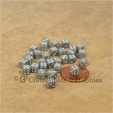 NEW 5mm Deluxe Rounded Edge 30 MINI Dice Gray RPG Game 3/16 inch Miniature D6
