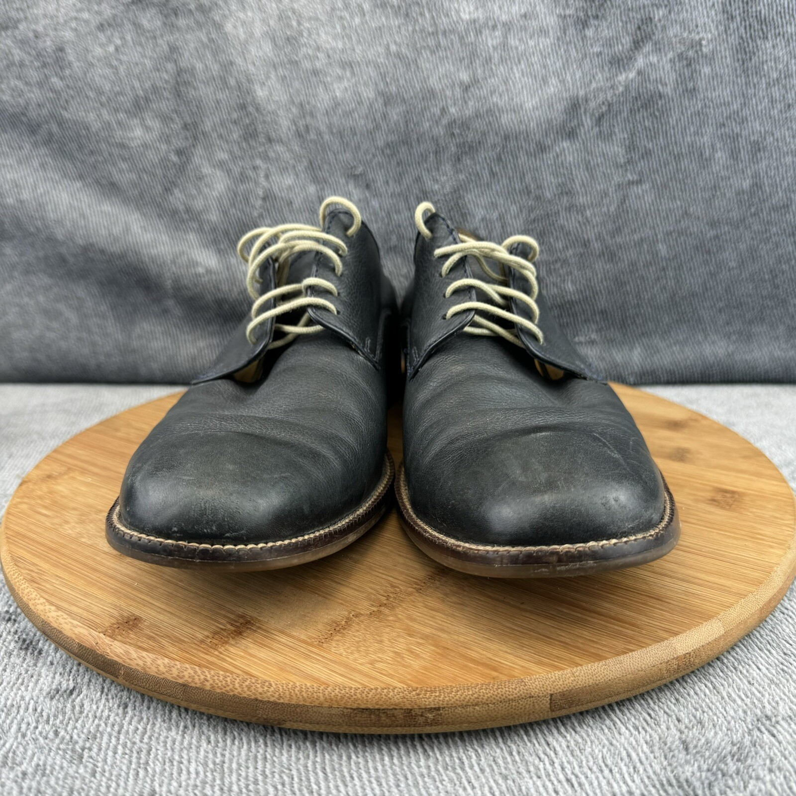 SAOLA Cole Haan uomo blu indaco Tyler grande punta liscia derby pelle preppy taglia 9