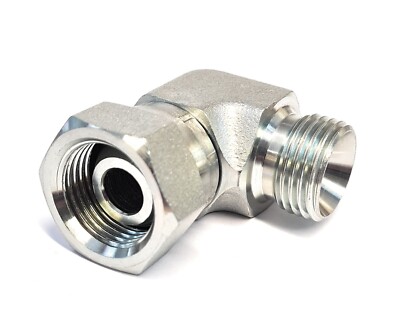 Hydraulik Winkel Adapter 1/2'' BSP Stecker/Buchse schwenkbar mit 60° Konus