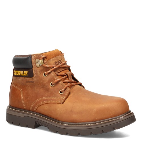 Men's Caterpillar, Outbase Waterproof Steel Toe Work Boot P91209 Brown
