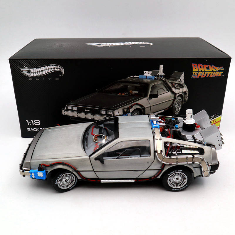 Hot Wheel 1/18 DeLorean DMC-12 Diecast Model Car Back to the