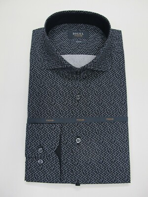 DIGEL Move Hemd, langarm Gr. XXL, Weiß, Blau gemustert UVP 59,95  