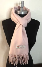 New Winter Warm 100% CASHMERE Scarf Made In England Soft Solid Light Pink