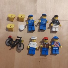Lotto Minifigures Bicicletta Salvagente Lego Vintage Anni 80/90 City Town