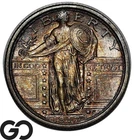 1917 Standing Liberty Quarter Type 1, Full Head, Gem BU++ FH, Color!