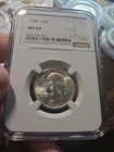 1949 25c NGC MS64