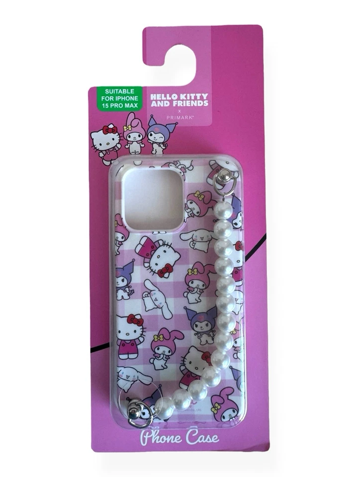 Official Sanrio Hello Kitty & Friends iPhone 15 Pro Max Case with Pearl Strap - Image 4 of 4