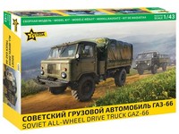 Zvezda 43008 Soviet GAZ-66 Truck Model Kit 1:43 NEW 2026 !