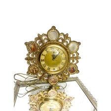 Rare Vintage Hollywood Regency Wall Clock, United, Electric, 1950s