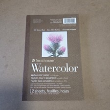 Carnet de croquis à l'aquarelle Strathmore inutilisé - 12 feuilles (5,5 pouces x 8,5 pouces)