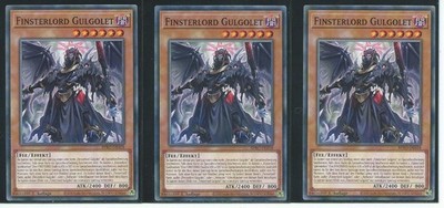 YU GI OH 3x FINSTERLORD GULGOLET  BPRO-DE018 COMMON 1.AUFLAGE