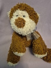 Dan Dee Curly Haired Brown Monkey Plush Floppy 11" Smiling Soft Stuffed Animal