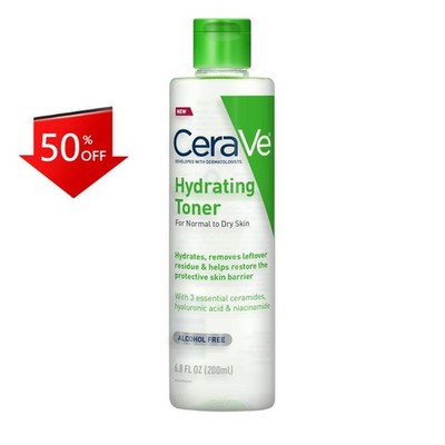 CeraVe Hydrating Toner for Face, Alcohol Free Facial Toner to Dry Skin-6.8 fl oz