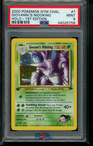 Giovanni's Nidoking (1st Edition) graded PSA 9 for sale on eBay