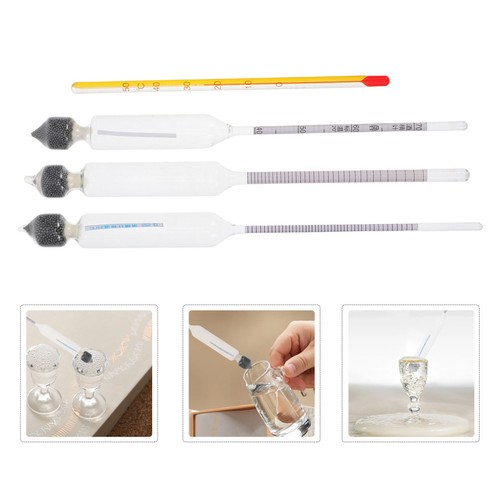 Assorted Hydrometer for Measuring Alcohol Sugar with Wine Meter