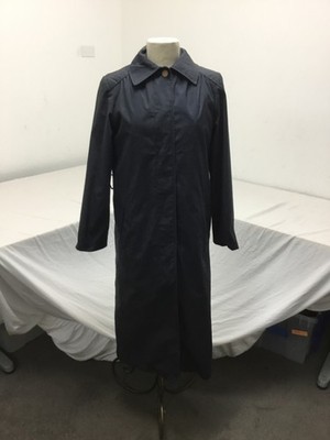 PAN AM, Flight Attendant Trench Coat, Omniform By Adolfo, Blue, Sz 2 Tall(SR634)