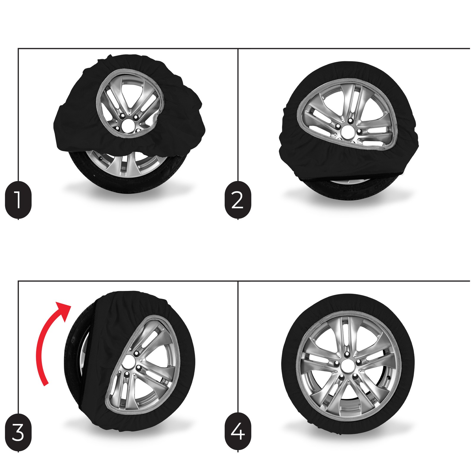 CALZE DA NEVE OMOLOGATE AUTO TAGLIA XL EASY GO PNEUMATICI 235/50R19 235/50/19 foto 2